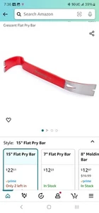 CRESCENT FB15-15 ROT FLACHSTANGE HEBELSTANGE 15" - Bild 1 von 3