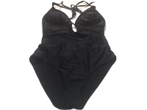 ENJOY THE SUNSHINE Black Swimsuit  Size XL 1 Piece Open Back - Picture 1 of 5