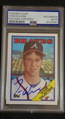 1988 Topps # 779 Tom Glavine Rookie PSA/DNA Authenticated Signed Hall Of Fame - Image 1 of 2