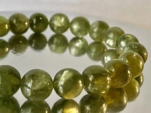7.9" "Excelente Brillo y Brillo / AAAA" ~ Pulsera Mica Lepidolita Verde D1403 - Imagen 1 de 10