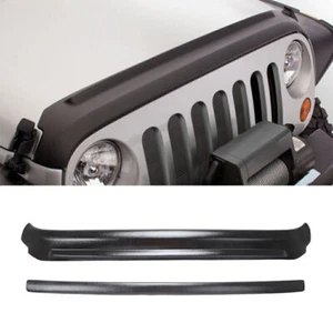 Per Jeep Wrangler JK 2007-2017 2x Protezione Deflettore Trucioli Pietra Cappuccio Auto - Foto 1 di 8
