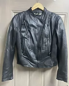 Chaqueta acolchada para mujer Harley Davidson de cuero negro FXRG 98521-00VW talla grande - Imagen 1 de 24
