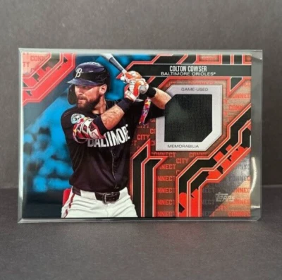 Colton Cowser 2025 Topps Series 1 BLUE /150 City Connect Relic Game Jersey #CC-C - Image 1 of 3