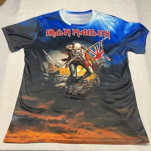 Iron Maiden All Over Print XL shirt Trooper Heavy Metal Band Eddie Beast Devil - Picture 1 of 6