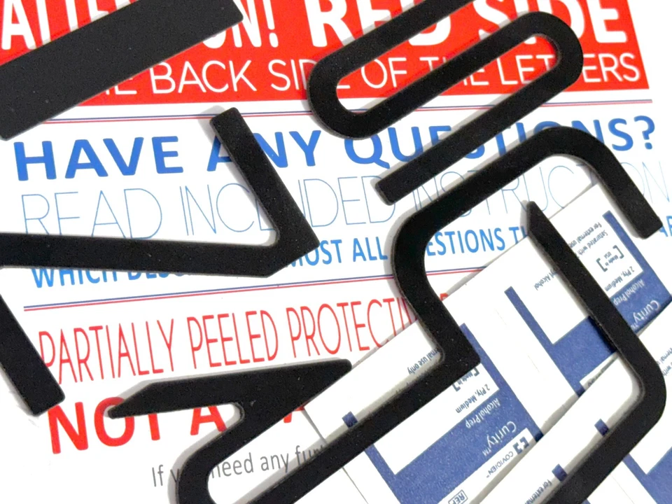 DKM | GLOSSY BLACK BUMPER INSERTS FOR SATURN ION REAR LETTER INSERTS NOT DECALS - Image 1 of 1