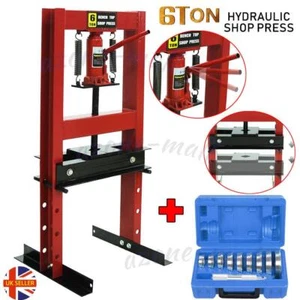 Shop Press Hydraulic Workshop Floor Standing 6 Ton + 10 Wheel Bearing Bush Seal - Picture 1 of 15