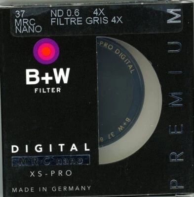 B+W 37mm XS-Pro MRC-Nano 802M Solid Neutral Density 0.6 Filter (2-Stop)  1089149 - Image 1 of 4