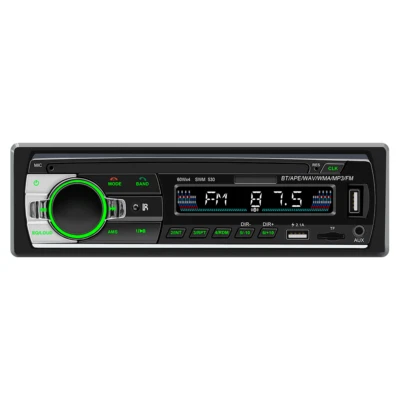 12V FM USB Mp3 Player Radio Car Multimedia With 7 Colorful Lights Som Automotivo - Image 1 of 4