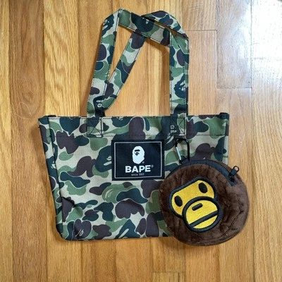A Bathing Ape Bape Tote Bag + Baby Milo tote bag shoulder kids unisex hand bag - Image 1 of 4