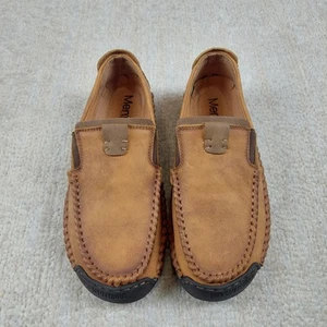 Menico Leather Sport Brown Lightweight Size EU 38 US W 7.5 M 6 Moccasin Shoes - Bild 1 von 11