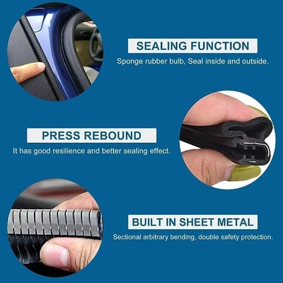 Sello de goma para puerta resistente al clima izquierda o derecha para camioneta Bronco F150 F250 80-96/EE. UU. Foto 1 de 4