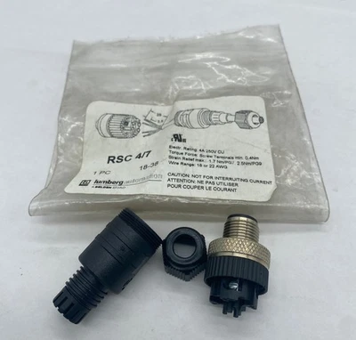 NEW Lumberg RSC 4/7 4 Pin Connector 4 AMP 250 VAC  - Image 1 of 2
