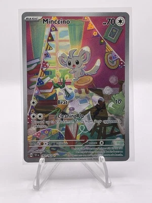 Minccino Holo Pokémon TCG Temporal Forces 182/162 Full Art Illustration Rare - Image 1 of 3