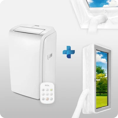 TCL mobiles tragbares Klimagerät Klimaanlage 9000 BTU Luftentfeuchung weiss - Bild 1 von 4