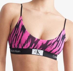 Neu mit Etikett Calvin Klein QF7216 Damen-Bralette hellrosa/schwarz ungefüttert S - Bild 1 von 6