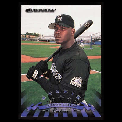 Derrick Gibson Rookie #307 1998 Donruss Colorado Rockies Baseball Card MLB - Image 1 of 3