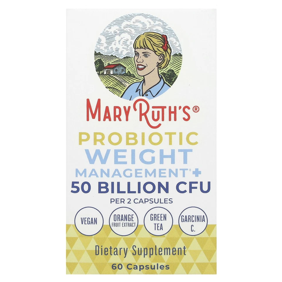 Probiotic Weight Management by Maryruth’s 50 Billion CFU Vegan Gut Health