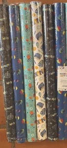 Hanukkah Wrapping Paper 6 Rolls Gift Wrap Menorah, Dreidel NEW - Picture 1 of 1