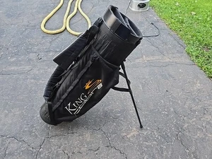 King Cobra Stand Golf Bag 4-Way Divider Black Vintage - Picture 1 of 8