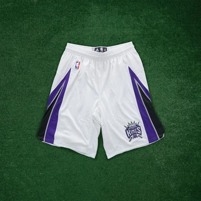2016-17 Sacramento Kings NBA Adidas Authentic On-Court Rev 30 Home Game Shorts - Image 1 of 4