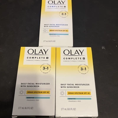 Olay Complete + Hidratante Facial Diario 3 en 1 Protector Solar FPS 40 Sin Fragancia 6oz Foto 1 de 2