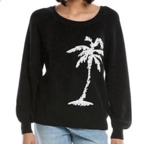 TOMMY BAHAMA Breezy Palm Crewneck Pullover Black Pullover XS NWT - Picture 1 of 17