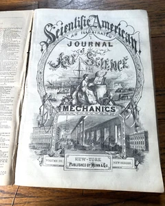 ORIGINAL 1860 UN-BOUND PARTIAL VOLUME 2 & 3 SCIENTIFIC AMERICAN 49 ISSUES! - Picture 1 of 13
