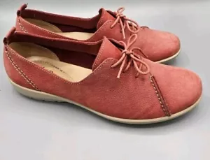HOTTER Dew Sneaker Leder Nubuk Schnürschuhe Tango Rot Komfort Chic Gr. 9 - Bild 1 von 12