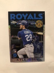 2021 Topps Chrome Silver Pack Mojo #86C31 Kyle Isbel Kansas City Royals Card RC - Picture 1 of 2