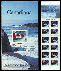 CANADA 1193a (BK127) - National Flag over Seacoast Booklet Pane (pa59485) - Picture 1 of 1