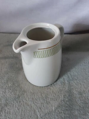 Vintage SUISSE LANGENTHAL White Mid century gold pattern pitcher creamer — 第 1/4 张图片