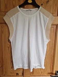 Top sin mangas tejido blanco beige de Zara para mujer talla S 10 - Imagen 1 de 2