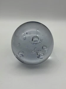 Kunst Klarglas Runde Briefbeschwerer Blasen mit flachem Boden - Bild 1 von 7