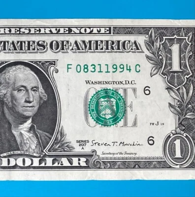 August 31, 1994 (F 08311994 C) BIRTHDAY Note $1 One Dollar Bill - Image 1 of 4