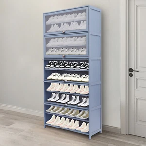 Shoe Rack 10 Layers 80cm Shoes Standing Cabinet Storage Organizer Dustproof USA - Picture 1 of 23