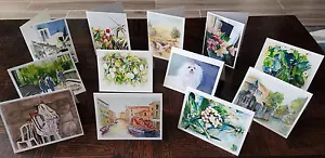 12 Greeting Cards from Painter & Holocaust Survivor Suzanne Obrand's Watercolors - Picture 1 of 4