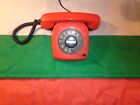 B08 Vintage РЕСПРОМ TA6-600 Red Rotary Telephone Bulgaria