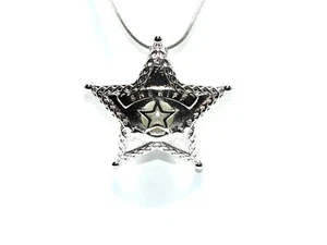 Police Sheriff Pearl Cage Pendant Necklace, Gifts For Police Officer - Picture 1 of 29