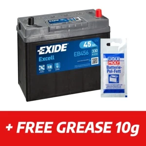 049 Car Battery Exide EB456 12V 45Ah 330CCA + Free Clamp Grease - Picture 1 of 5