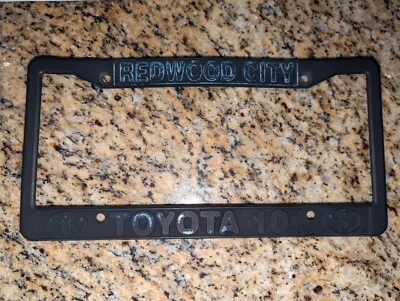 RARE Redwood City Toyota 101 California License Plate Frame Dealer Plastic - Image 1 of 4