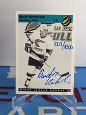 1993 Classic Pro Hockey Prospects Dmitri Kvartalnov Auto 1007/4000