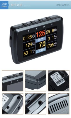 Car OBD2 Gauge Speed Meter Fuel Consumption Water Temp Display Clearing DTC Code - Image 1 of 4