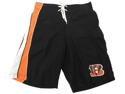 New Cincinnati Bengals Mens Size M Medium Black NFL Swim Suit Shorts Trunks Cover