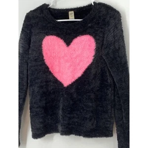 Girls youth Oshkosh black plush size 14 pull over sweater 5739 - Picture 1 of 6
