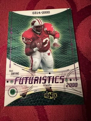 2000 RON DAYNE UD Ionix /2000 #85 Rookie RC WISCONSIN BADGERS HEISMAN TROPHY - Image 1 of 3