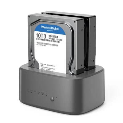 UNIONSINE Estación de acoplamiento de discos duros USB3.0 para SSD de 2,5/3,5 pulgadas HDD transferencia de datos copia de seguridad