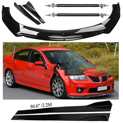 Front Rear Bumper Lip Spoiler Body Kit Splitter Side Skirt For Pontiac G8 GTO Foto 1 de 4