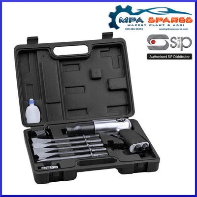 SIP 06724 6" AIR HAMMER KIT WITH GUN, CHISELS & ACCESSORIES - Image 1 of 2