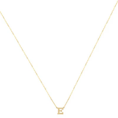 Collar colgante con cadena de letras 'E' de oro amarillo de Rachel Koen Foto 1 de 3