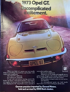 Revista vintage Opel GT 1972 anuncio - Imagen 1 de 1